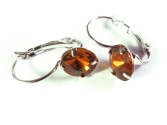  Funkelnde Glas Ohrringe als Durchzieher Durchmesser 8mm