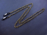 Bronzefarbene Brillenkette aus Figarokette