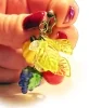 Bunter Obstsalat filigrane bunte Ohrclips - Bunte lange Ohrclps
