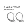 Lange schwarz silber Ohrclips mit Trachtenherz Ohrhänger - Trachtenschmuck Dirndlschmuck