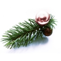 Weihnachts Haarspange in grün, rosa und braun - Haarschmuck