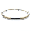 'DOT' by maxmuc Lederarmband Cappuccino Pearl mit Edelstahlperlen