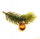 Weihnachts Haarspange mit kleinem Tannenzweig und Weihnachtskugel - Weihnachten Haarschmuck