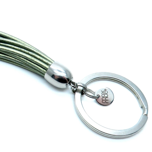 &#039;DOT&#039; by maxmuc Schlüsselanhänger Green Pearl mit Edelstahlperlen