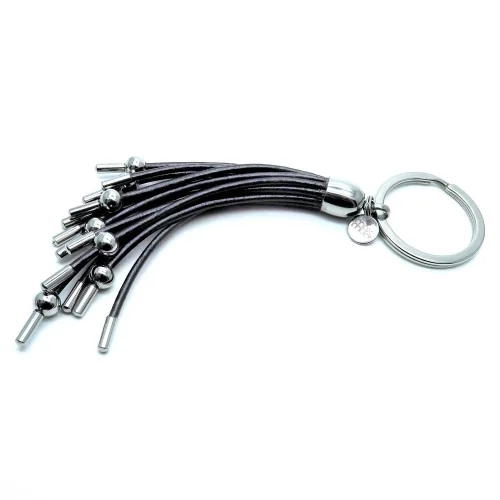 'DOT' by maxmuc Schlüsselanhänger Dark Pearl mit Edelstahlperlen