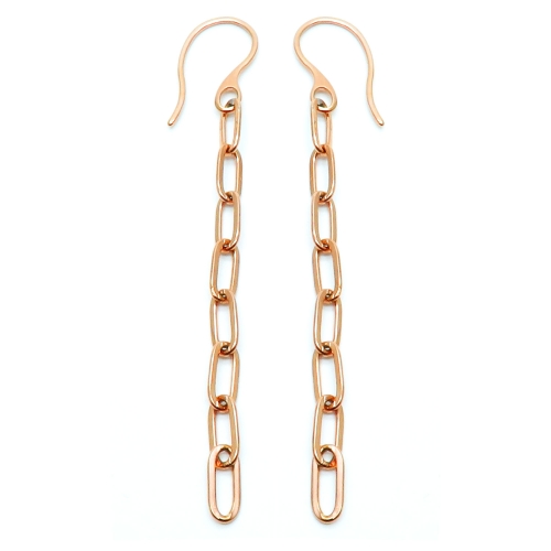 Ohrringe mit Schneeflocken in rosegoldfarben