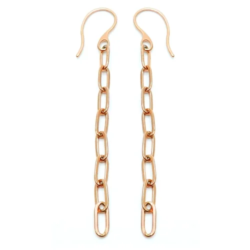 Ohrringe mit Schneeflocken in rosegoldfarben