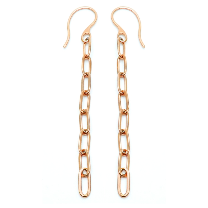 Ohrringe mit Schneeflocken in rosegoldfarben