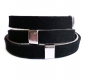 Dreifach gewickeltes Wickelarmband in schwarz und grau aus Kunstleder - Veganes Lederarmband