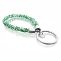 Emeraldgrüner glitzer Schlaufen Schlüsselanhänger mit Edelstahl