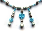 Türkises Schmuckset aus Collier und Ohrringen Trachtenschmuck - Dirndlschmuck