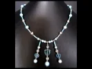 Türkises verspieltes Collier mit Ohrringen - Trachtenschmuck Dirndlschmuck